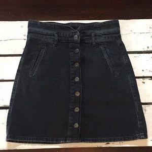 Pilcro Black Denim Mini Skirt sz 6